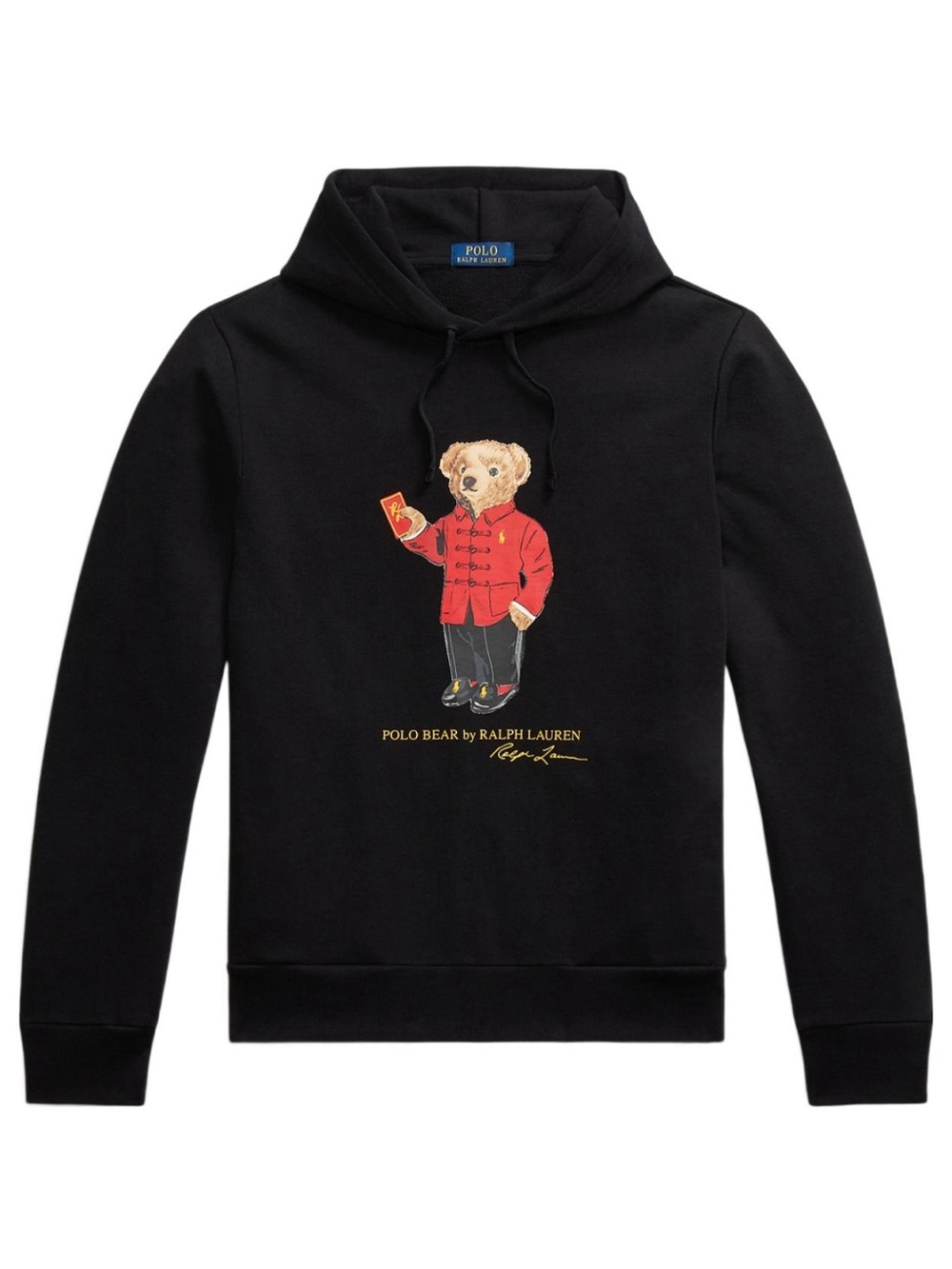 Polo Ralph Lauren Black Hoodie with Red Polo Bear Lunar New Year Graphic